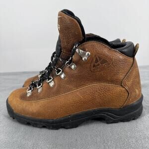 Vintage Nike ACG Hiking Combat Boots Womens 6 Brown Leather Trail 148057-221
